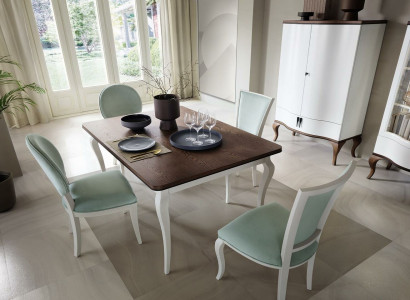 Essgarnitur Esstisch 4 x Stuhl Set Set Garnitur Essgruppe Tisch Klassische